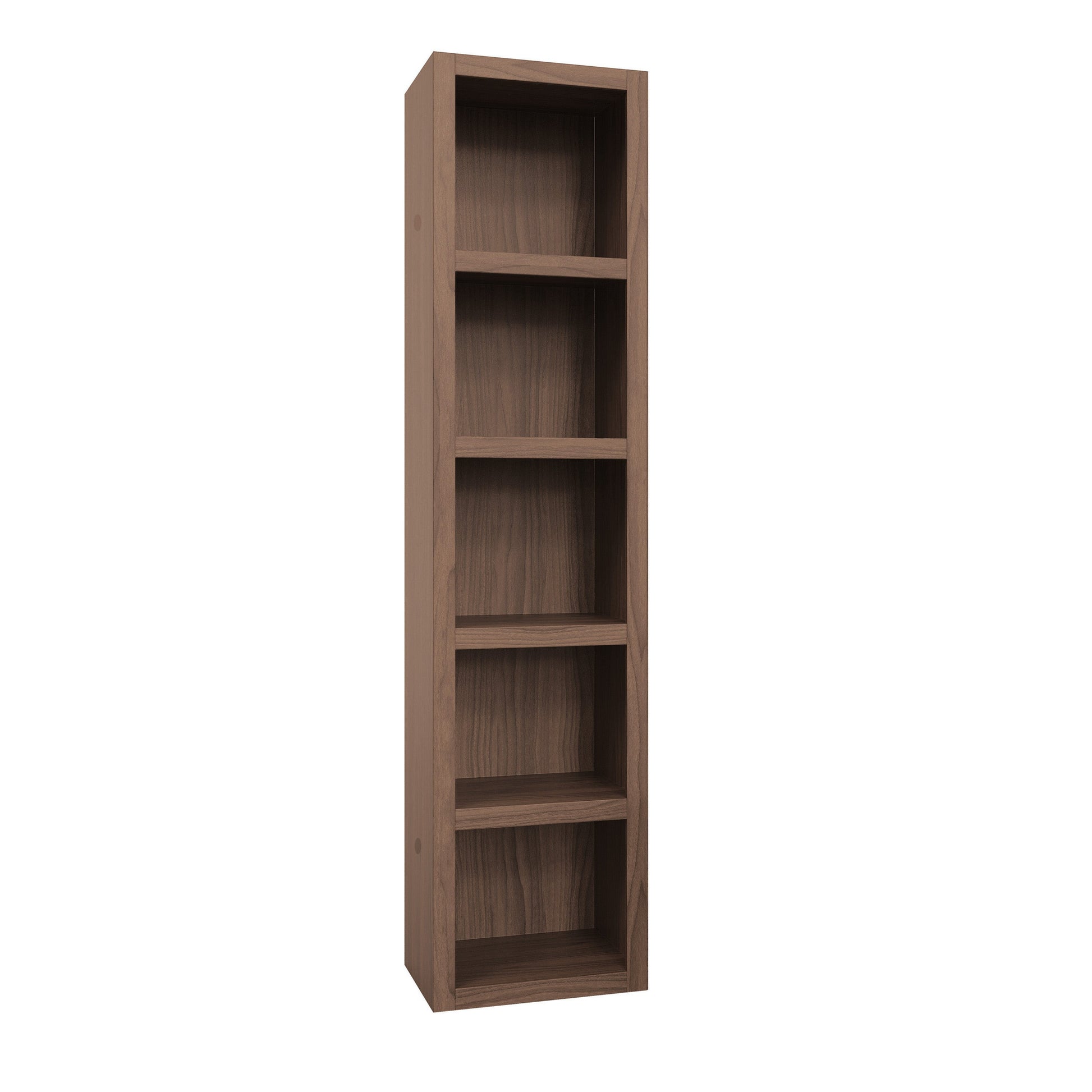 Easy-Lift Twin Murphy Wall Bed in Natural Brown Wood Grain with Bookshelf - Sharicks