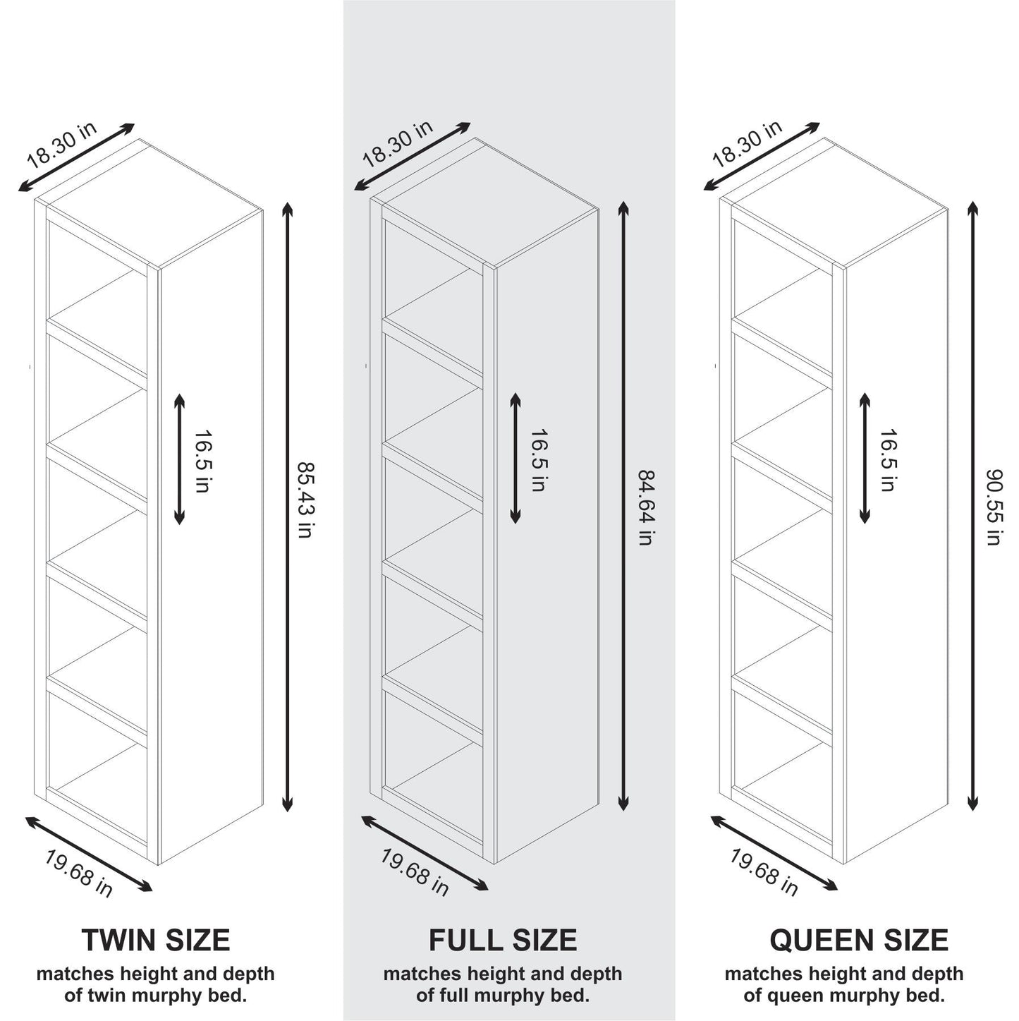 Grey 85-in Tall Wooden Bookcase Shelf - Sharicks
