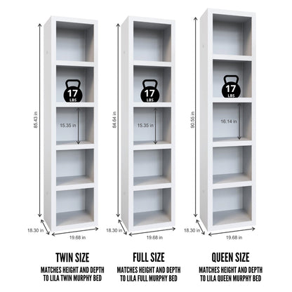 Dark Grey 84-in Tall Wooden Bookcase Shelf - Sharicks