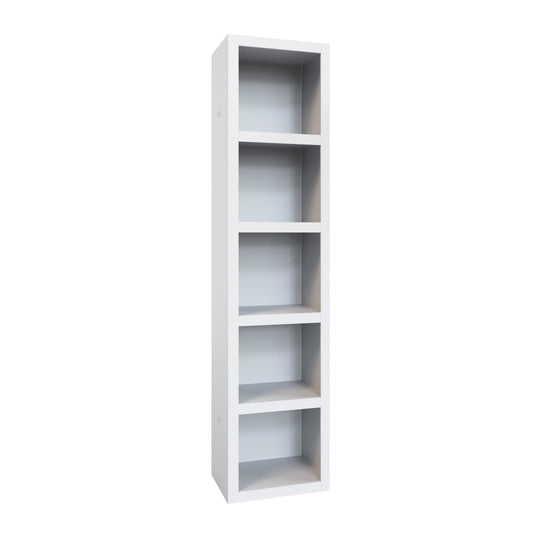 White 85-in Tall Wooden Bookcase Shelf - Sharicks