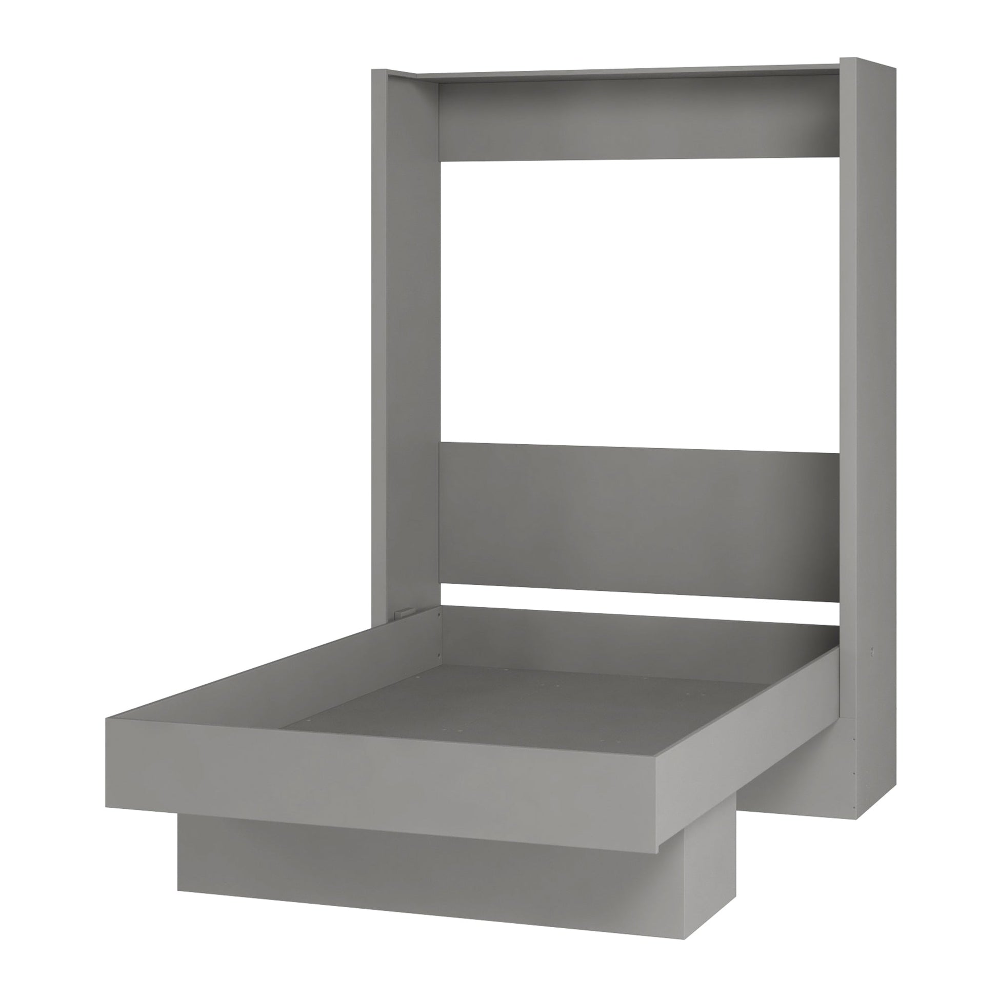Easy-Lift Queen Murphy Wall Bed in Grey with Shelf - Sharicks