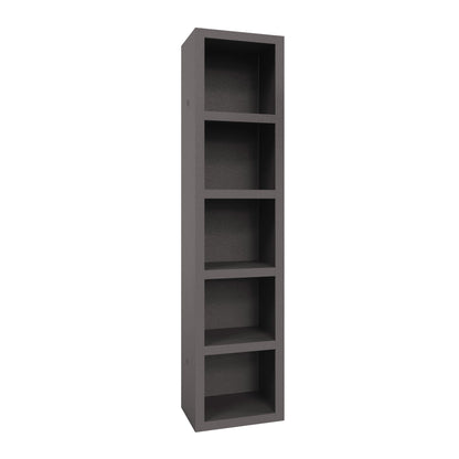 Easy-Lift Twin Murphy Wall Bed in Dark Grey with Bookshelf - Sharicks