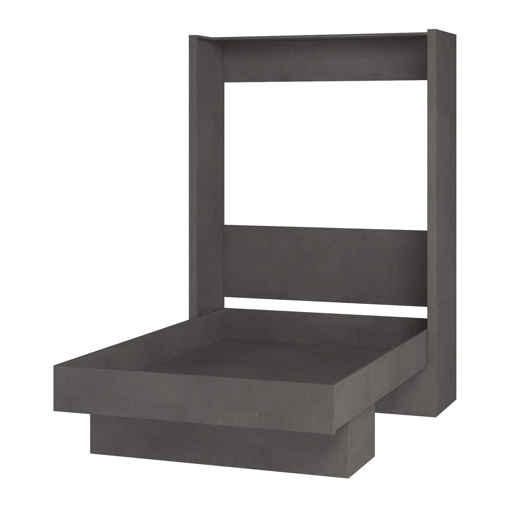 Easy-Lift Queen Murphy Wall Bed in Dark Grey with Shelf - Sharicks