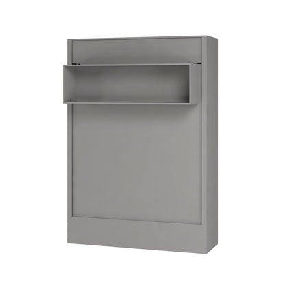 Easy-Lift Full Murphy Wall Bed in Grey with Shelf - Sharicks